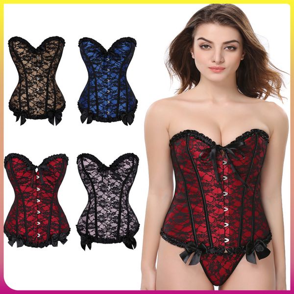 blue and pink brocade satin women's corset for cosplay costuming renaissance plus size 6xl waist trainer, Black;white
blue and pink brocade satin women's corset for cosplay costuming renaissance plus size 6xl waist trainer, Black;white