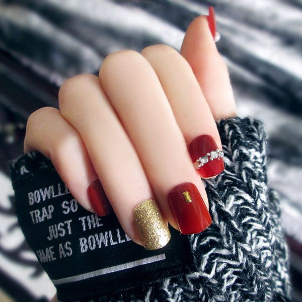 24pcs/set fake nails tips crystal finish wedding brides nail art tips decor mp789, Red;gold
24pcs/set fake nails tips crystal finish wedding brides nail art tips decor mp789, Red;gold