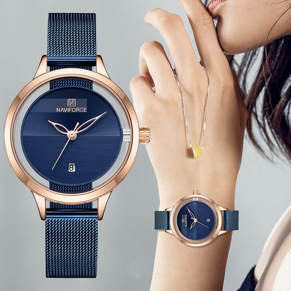 naviforce women's watches blue simple ladies watch stainless steel mesh analog female quartz wristwatch girl bracelet date clock, Slivery;brown
naviforce women's watches blue simple ladies watch stainless steel mesh analog female quartz wristwatch girl bracelet date clock, Slivery;brown