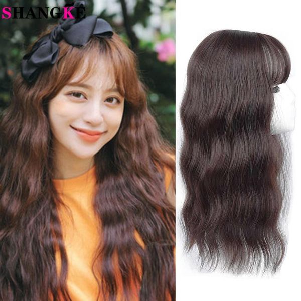 synthetic wigs shangke type women's body wave head hair block with bangs black brown closure heat resistant fake
synthetic wigs shangke type women's body wave head hair block with bangs black brown closure heat resistant fake
