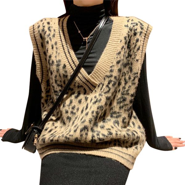 lychee girls leopard v neck sleeveless sweaters office lady style women knitted vest sweaters spring autumn casual sweet, White;black
lychee girls leopard v neck sleeveless sweaters office lady style women knitted vest sweaters spring autumn casual sweet, White;black