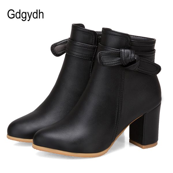 gdgydh fashion butterfly-knot women boots big size round toe ankle boots high heel block autumn summer western leather, Black
gdgydh fashion butterfly-knot women boots big size round toe ankle boots high heel block autumn summer western leather, Black