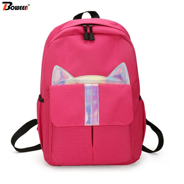 

2020 new cute cartoon cat women backpack girls teenage school bags colorful student backpack female bagpack youth backbag large
