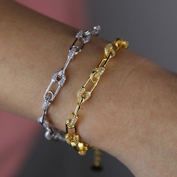 gold silver 2 color 5a sparking bling cz safety pin link chain bracelet for women 15+4cm extended, Golden;silver
gold silver 2 color 5a sparking bling cz safety pin link chain bracelet for women 15+4cm extended, Golden;silver