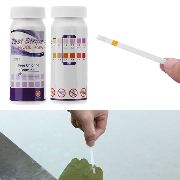 swimming pool test strips water hardness testing tool chlorine ph cyanuric acid