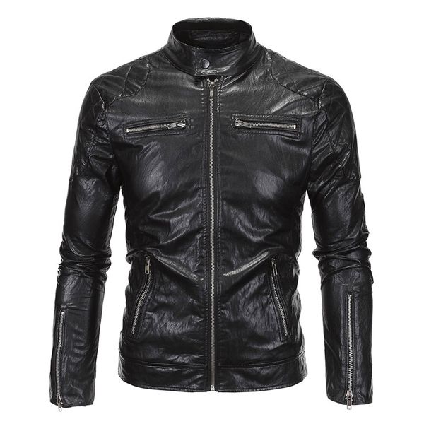 new retro mens motorcycle jacket pu leathe stand collar slim fit thin lightweight classic motorsiklet punk moto jacket coat
new retro mens motorcycle jacket pu leathe stand collar slim fit thin lightweight classic motorsiklet punk moto jacket coat