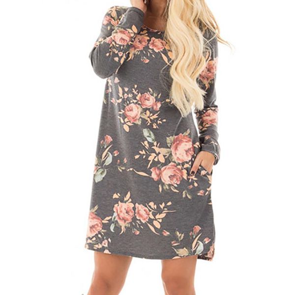 women autumn floral printed dress female long sleeve mini dresses cotton casual plus size summer dresses breathable, Black;gray
women autumn floral printed dress female long sleeve mini dresses cotton casual plus size summer dresses breathable, Black;gray