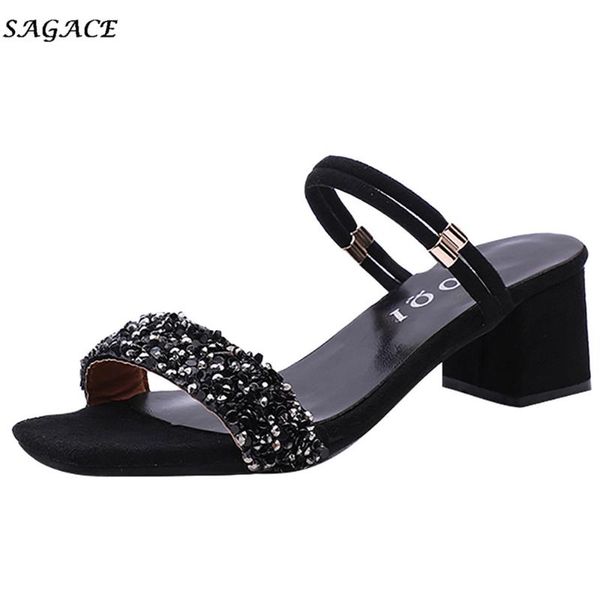 dress shoes sagace women summer high heel rhinestone sandals girls flock for party, Black
dress shoes sagace women summer high heel rhinestone sandals girls flock for party, Black