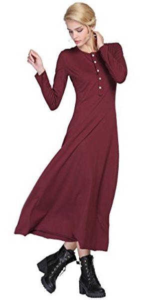 urban coco women's casual long dress long sleeve button down dress, Black;gray
urban coco women's casual long dress long sleeve button down dress, Black;gray