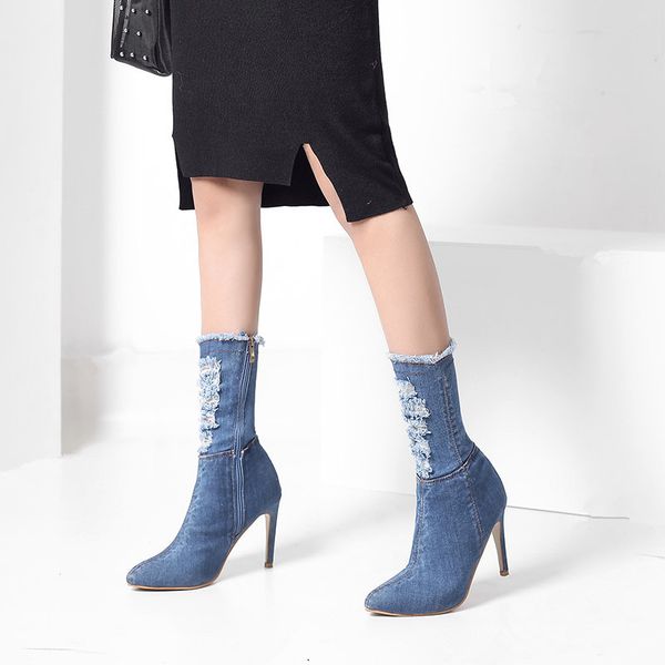 2019 european and american fashion women's trend stiletto cowboy boots wild pointed comfortable high heel women's boots, Black
2019 european and american fashion women's trend stiletto cowboy boots wild pointed comfortable high heel women's boots, Black