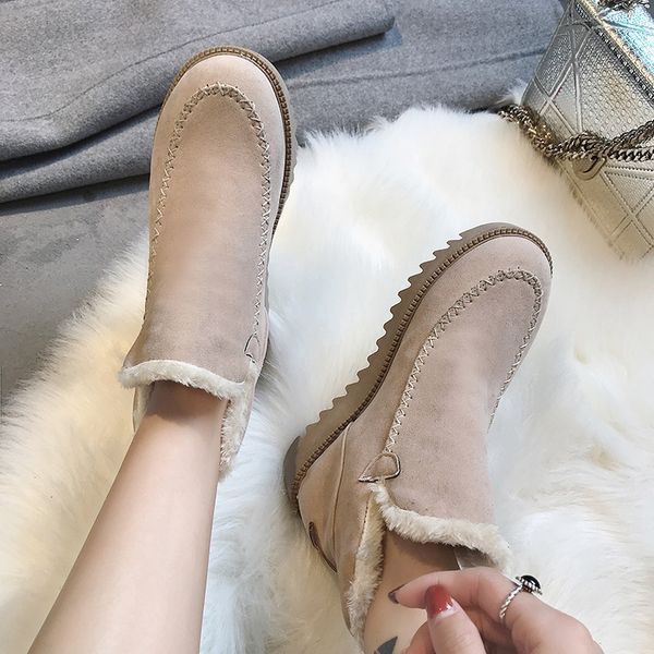 2019 winter new cotton shoes casual fashion short tube low heel ladies boots solid color round head snow boots women's, Black
2019 winter new cotton shoes casual fashion short tube low heel ladies boots solid color round head snow boots women's, Black