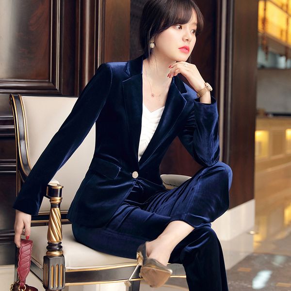 ternos mulher senhora do escritório terno calças de alta qualidade moda de ouro veludo manga comprida feminina blazer tern, White;black
ternos mulher senhora do escritório terno calças de alta qualidade moda de ouro veludo manga comprida feminina blazer tern, White;black