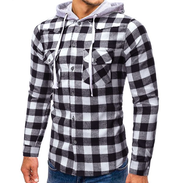 puimentiua hippop men plaid check hooded shirt blouse buttons long sleeve casual slim fit hoodies blusas sweatshirt 3xl, White;black
puimentiua hippop men plaid check hooded shirt blouse buttons long sleeve casual slim fit hoodies blusas sweatshirt 3xl, White;black