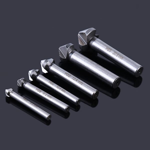 6pc chamfering machine three-blade 90 degree full grinding high-speed steel chamfering machine woodworking cutter drill hole set
6pc chamfering machine three-blade 90 degree full grinding high-speed steel chamfering machine woodworking cutter drill hole set