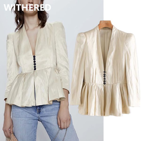 women's suits & blazers withered england style office lady elegant buttons blazer feminino women mujer 2021 and jackets, White;black
women's suits & blazers withered england style office lady elegant buttons blazer feminino women mujer 2021 and jackets, White;black