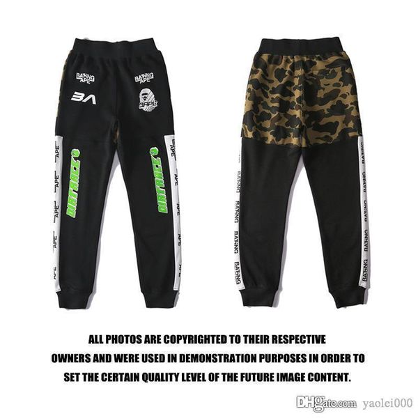 men's luxury sports pants designer wei pants tide brand fashion loose camouflage stitching hip hop couple casual trousers, Black
men's luxury sports pants designer wei pants tide brand fashion loose camouflage stitching hip hop couple casual trousers, Black