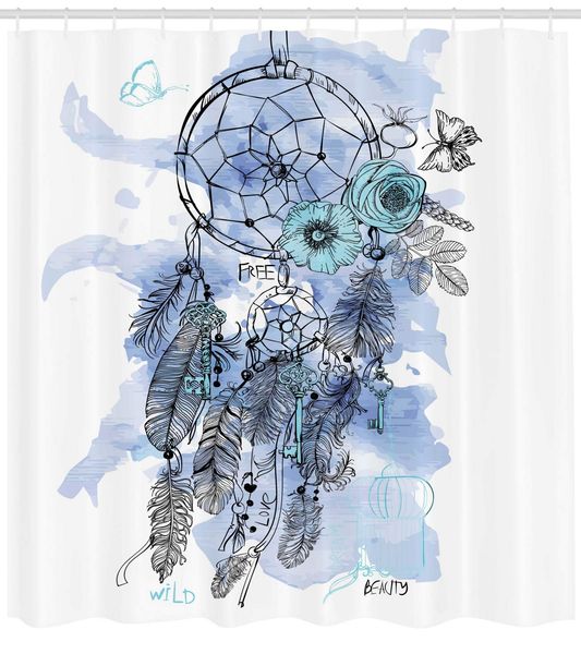 bohemian shower curtain watercolor style dream catcher feathers and butterflies bathroom decor set with hooks 75
bohemian shower curtain watercolor style dream catcher feathers and butterflies bathroom decor set with hooks 75