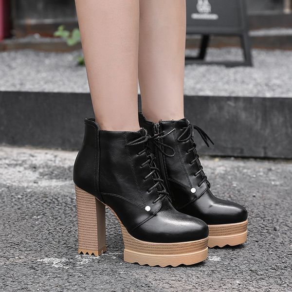 ymechic 2018 autumn winter womens boots cross strap zip platforms punk goth shoes big size rock street block ultrahigh heels, Black
ymechic 2018 autumn winter womens boots cross strap zip platforms punk goth shoes big size rock street block ultrahigh heels, Black