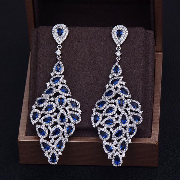 godki brand new luxury fashion luxury pear cut cubic zirconia anniversary dress party bridal earrings, Silver
godki brand new luxury fashion luxury pear cut cubic zirconia anniversary dress party bridal earrings, Silver