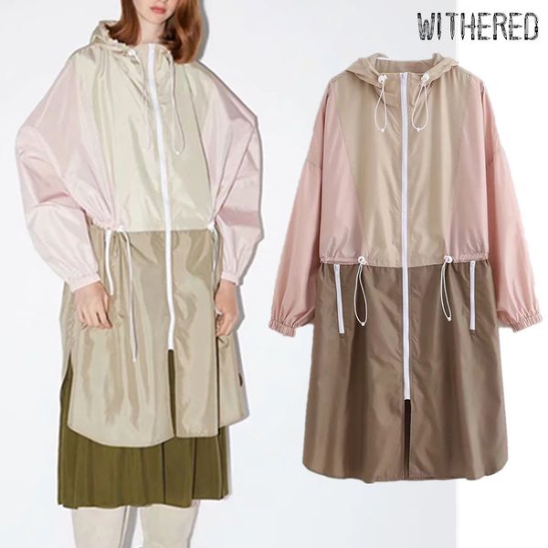 withered 2019 bts autumn trench coat england vintage hooded zippers patchwork long coat women casaco feminino jaqueta feminina, Tan;black
withered 2019 bts autumn trench coat england vintage hooded zippers patchwork long coat women casaco feminino jaqueta feminina, Tan;black