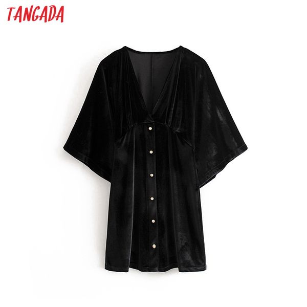 tangada women solid black velvet dress v neck elastic bat sleeve female korea chic lady mini dresses vestido 3h421, Black;gray
tangada women solid black velvet dress v neck elastic bat sleeve female korea chic lady mini dresses vestido 3h421, Black;gray