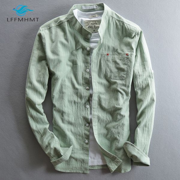 men spring and autumn fashion china style vintage solid color cotton linen long sleeve stand collar shirt male casual thin shirt, White;black
men spring and autumn fashion china style vintage solid color cotton linen long sleeve stand collar shirt male casual thin shirt, White;black
