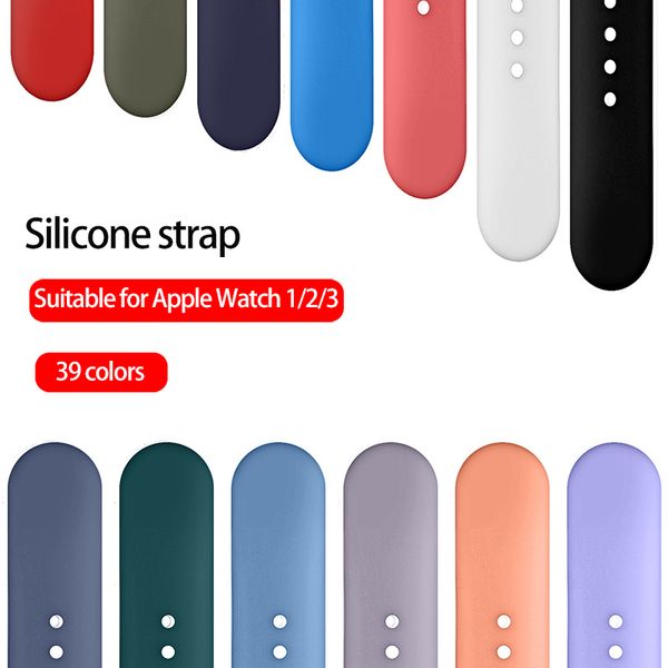 for apple watch band 42mm 38mm 39-color solid color silicone strap universal sports wristband for iwatch 3 2 1
for apple watch band 42mm 38mm 39-color solid color silicone strap universal sports wristband for iwatch 3 2 1