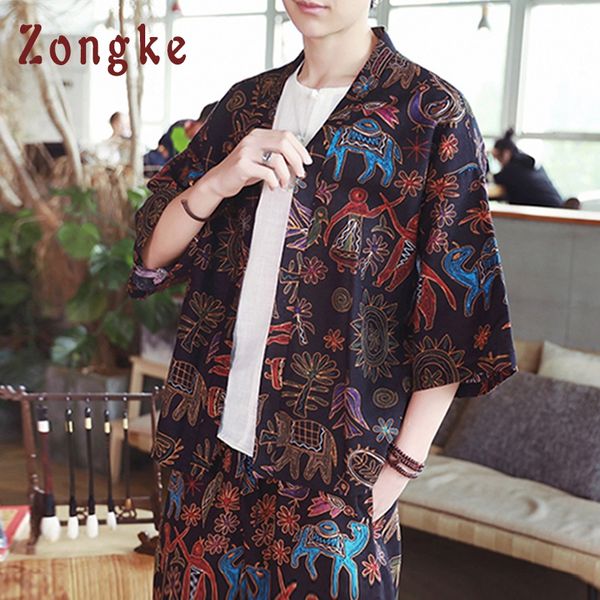 zongke national style linen kimono cardigan coat japanese kimono men jacket streetwear clothes mens jacket men 2019 new, Black;brown
zongke national style linen kimono cardigan coat japanese kimono men jacket streetwear clothes mens jacket men 2019 new, Black;brown