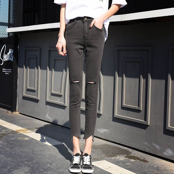 loyalget jeans for women mom jeans high waist woman high elastic hole stretch female washed denim skinny pencil, Blue
loyalget jeans for women mom jeans high waist woman high elastic hole stretch female washed denim skinny pencil, Blue