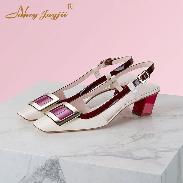 women's high heels women's shoes dress party casual patent leather metal decoration chunky heel high heels 2019 autumn 44, Black 
women's high heels women's shoes dress party casual patent leather metal decoration chunky heel high heels 2019 autumn 44, Black
