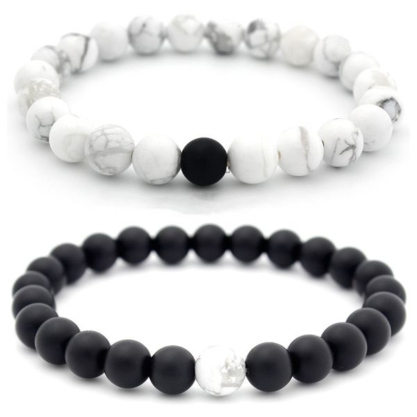 natural volcanic stones 8mm matte black frosted natural white turquoise couple bracelet straight, Golden;silver
natural volcanic stones 8mm matte black frosted natural white turquoise couple bracelet straight, Golden;silver