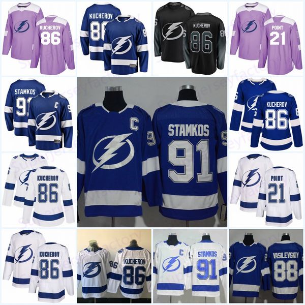 Hockey Tampa Bay Lightning Jersey 21 Brayden Point 91 Steven Stamkos 77 Victor Hedman 86 Nikita Kucherov Andrei Vasilevskiy Johnson McDonagh
Hockey Tampa Bay Lightning Jersey 21 Brayden Point 91 Steven Stamkos 77 Victor Hedman 86 Nikita Kucherov Andrei Vasilevskiy Johnson McDonagh