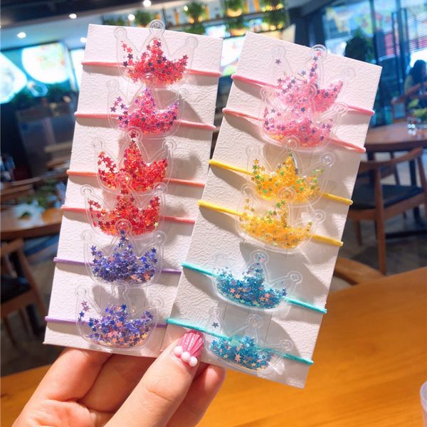 12 pcs/box children's simple cute cartoon sequins crown stars quicksand rubber band sweet fashion girl princess headwear, Slivery;white
12 pcs/box children's simple cute cartoon sequins crown stars quicksand rubber band sweet fashion girl princess headwear, Slivery;white