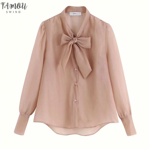2019 women elegant bow tie decoration regular transparent casual organza smock blouse shirts women long sleeve leisure blusa ls4026, White
2019 women elegant bow tie decoration regular transparent casual organza smock blouse shirts women long sleeve leisure blusa ls4026, White