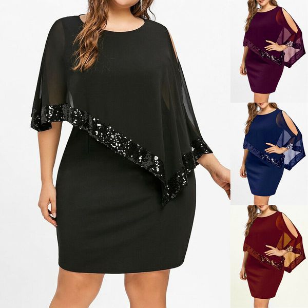plus size 3xl womens sequins sheer mesh shawl stitching hollow mini dress ladies summer cocktail party mini pencil vestidos, Black;gray
plus size 3xl womens sequins sheer mesh shawl stitching hollow mini dress ladies summer cocktail party mini pencil vestidos, Black;gray