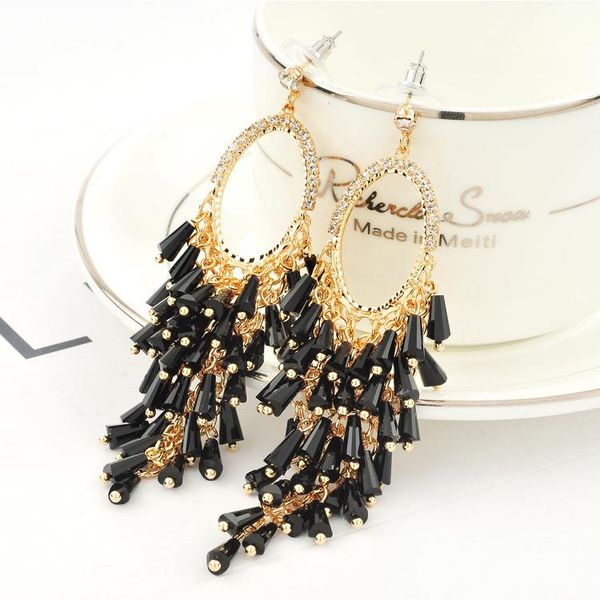 brand new european and american designers gnersexaggerate luxury trend tassel crystal bohemian handmade earrings high-end, Golden
brand new european and american designers gnersexaggerate luxury trend tassel crystal bohemian handmade earrings high-end, Golden