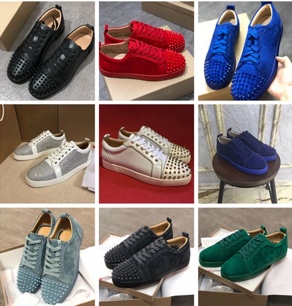 luxury mens women low cut spike shoes glittered mens designer sneakers many style in stock women leather suede crystals flats size eur35-46, Black
luxury mens women low cut spike shoes glittered mens designer sneakers many style in stock women leather suede crystals flats size eur35-46, Black
