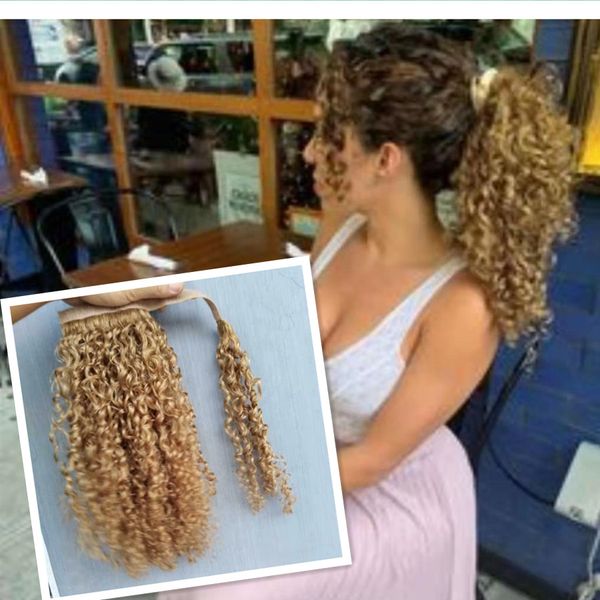 honey blonde bebonia curly pony tail hair piece wraps around blonde ponytail hair extension for women 100g 120g, Black
honey blonde bebonia curly pony tail hair piece wraps around blonde ponytail hair extension for women 100g 120g, Black