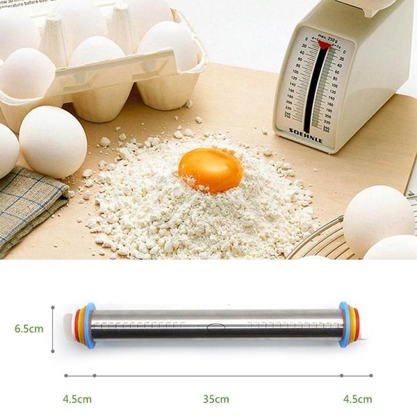 length adjustable rolling pin stainless steel fondant 43cm rolling pin cake roller dough rolling pin bakeware tools
length adjustable rolling pin stainless steel fondant 43cm rolling pin cake roller dough rolling pin bakeware tools