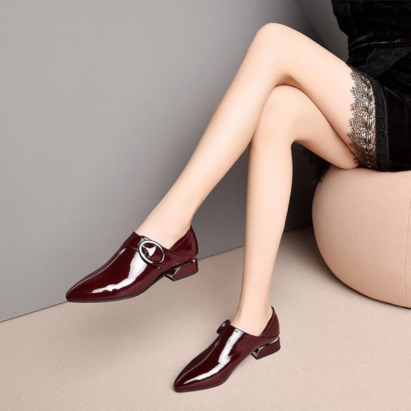 mljuese 2019 women pumps cow leather buckle strap wine red color autumn spring pointed toe low heels party dress size 34-40, Black
mljuese 2019 women pumps cow leather buckle strap wine red color autumn spring pointed toe low heels party dress size 34-40, Black