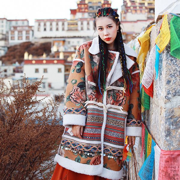 jessica's store women winter indie folk casual loose thicken warm print embroidery shell tassel suede lambswool long jacket coat, Black
jessica's store women winter indie folk casual loose thicken warm print embroidery shell tassel suede lambswool long jacket coat, Black