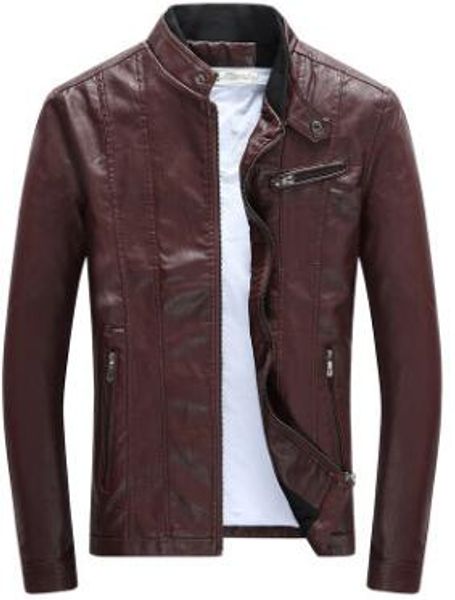spring autumn mens pu leather jackets stand collar coats male motorcycle slim outerwear mens brand clothing, Black;brown
spring autumn mens pu leather jackets stand collar coats male motorcycle slim outerwear mens brand clothing, Black;brown