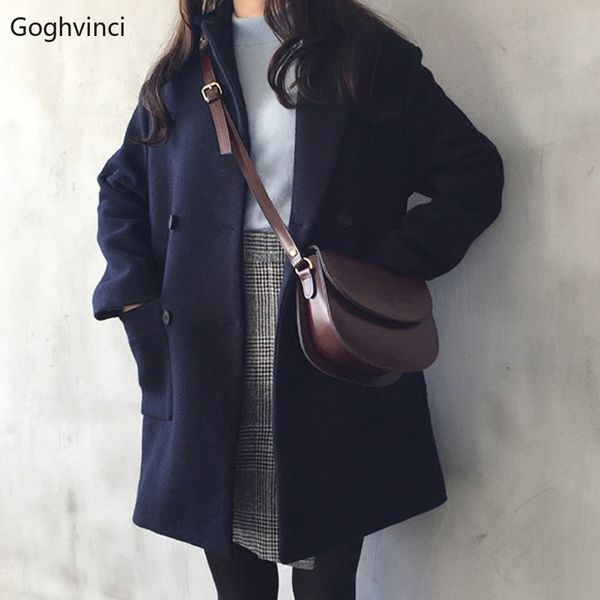wool women double breasted solid simple comfortable long coat womens coats winter all match females elegant korean style casual, Black
wool women double breasted solid simple comfortable long coat womens coats winter all match females elegant korean style casual, Black