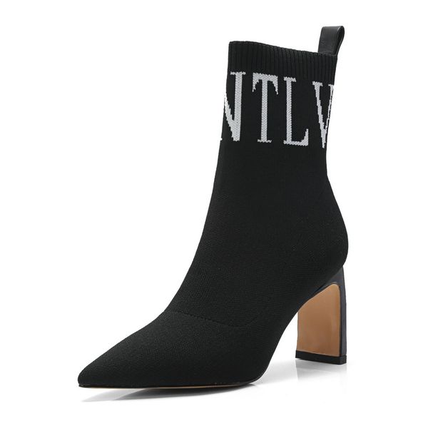 comfort knitting women half square high heels ankle boots fashion pointed toe autumn shoes stretch black 2019 winter jxx12
comfort knitting women half square high heels ankle boots fashion pointed toe autumn shoes stretch black 2019 winter jxx12