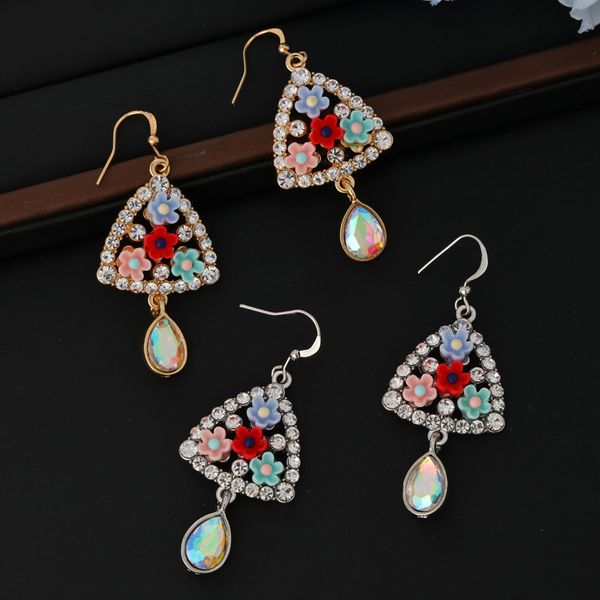 fashion colorful crystal drop earrings for women girls wedding jewelry flower dangle statement earring jewelry gifts, Silver
fashion colorful crystal drop earrings for women girls wedding jewelry flower dangle statement earring jewelry gifts, Silver