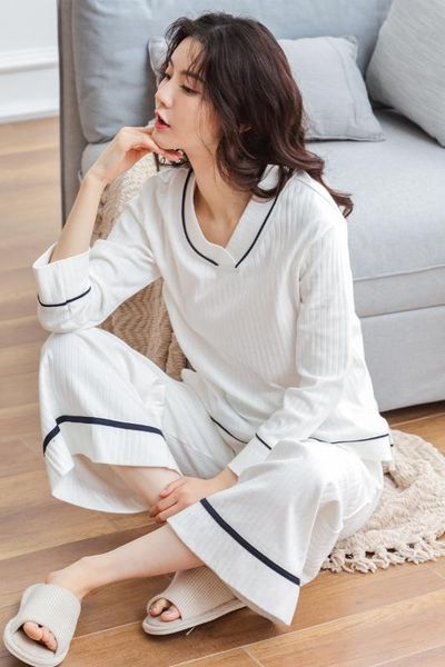 women pajamas sets soild colour pajama sets women v-neck 100% knitted cotton soft simple white homewear pyjamas for, Blue;gray
women pajamas sets soild colour pajama sets women v-neck 100% knitted cotton soft simple white homewear pyjamas for, Blue;gray