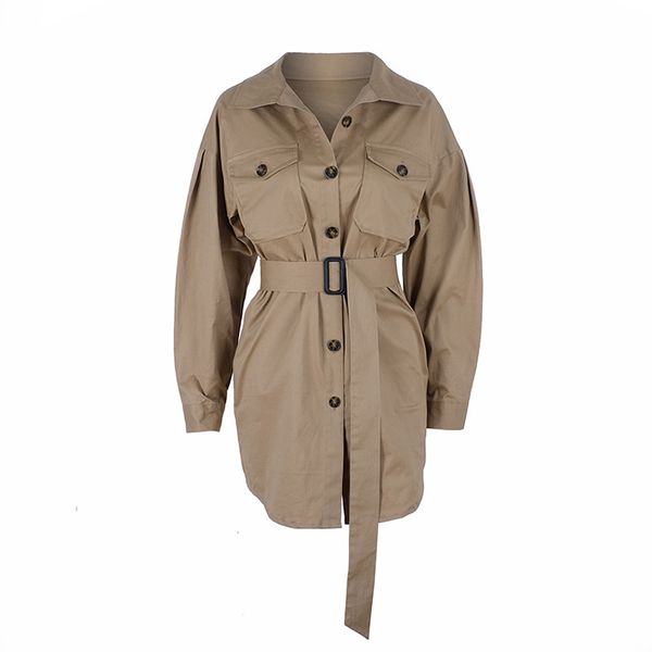 2020 spring clothing foreign trade europe and the united states new fashionable collection waist long-sleeved dress casual windb, White;black
2020 spring clothing foreign trade europe and the united states new fashionable collection waist long-sleeved dress casual windb, White;black