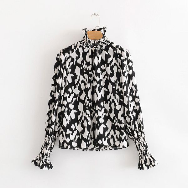 2020 new women ruffles turtleneck leopard print casual smock blouse shirt women long sleeve chic blusas chiffon ls6318, White
2020 new women ruffles turtleneck leopard print casual smock blouse shirt women long sleeve chic blusas chiffon ls6318, White