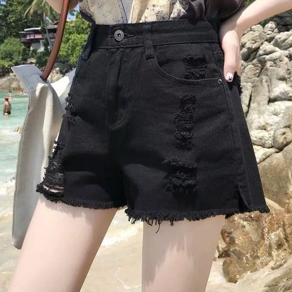 women 2020 summer fashion casual cool ladies denim shorts female loose helo high waisted short jeans with pockets plus size y138, White;black
women 2020 summer fashion casual cool ladies denim shorts female loose helo high waisted short jeans with pockets plus size y138, White;black