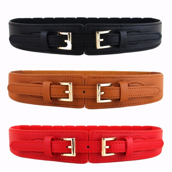 women ladies vintage double buckle elastic belt faux leather dress waistband new bltll0503, Black;brown
women ladies vintage double buckle elastic belt faux leather dress waistband new bltll0503, Black;brown